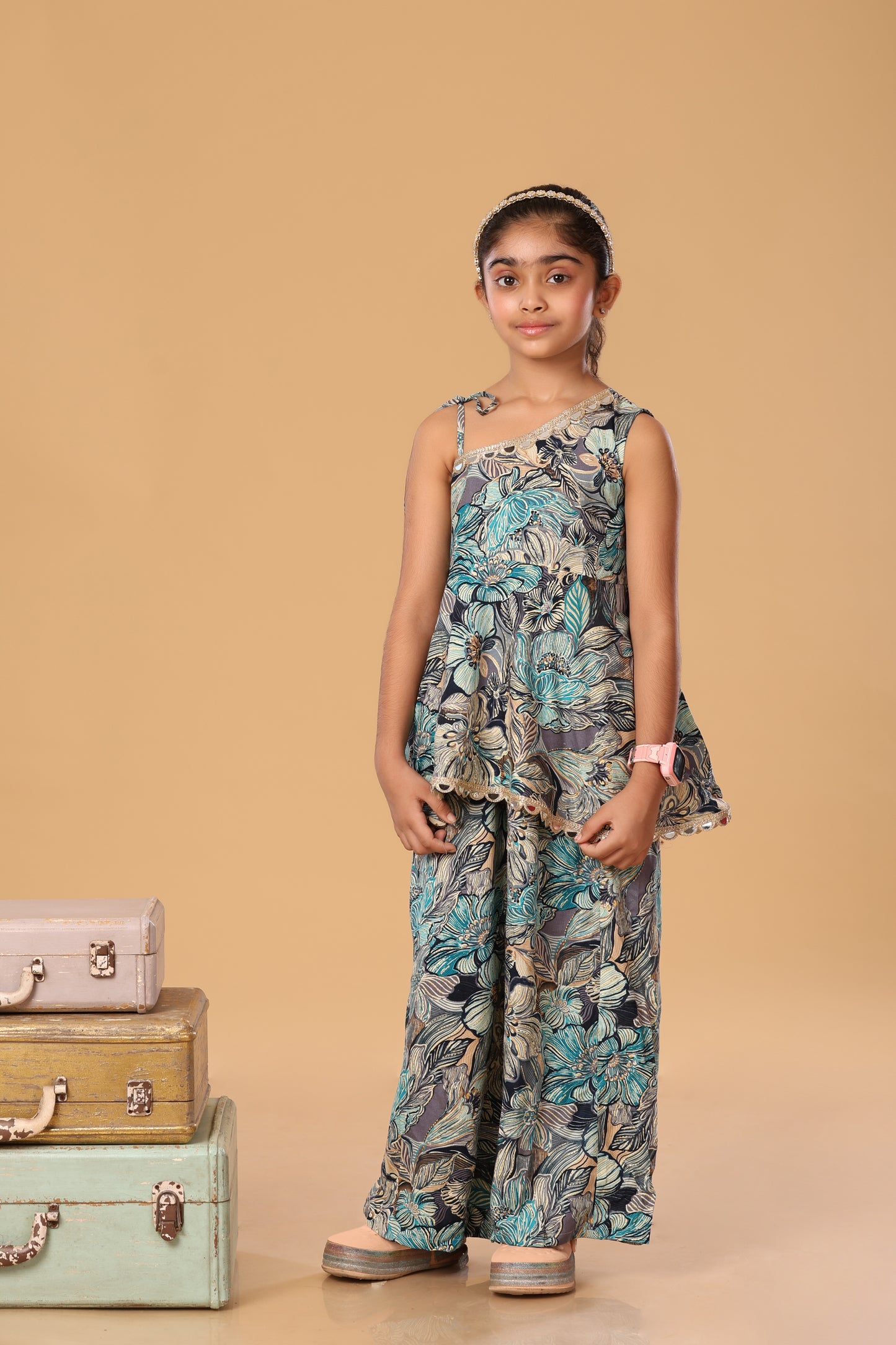 Floral Printed Off Shoulder Set