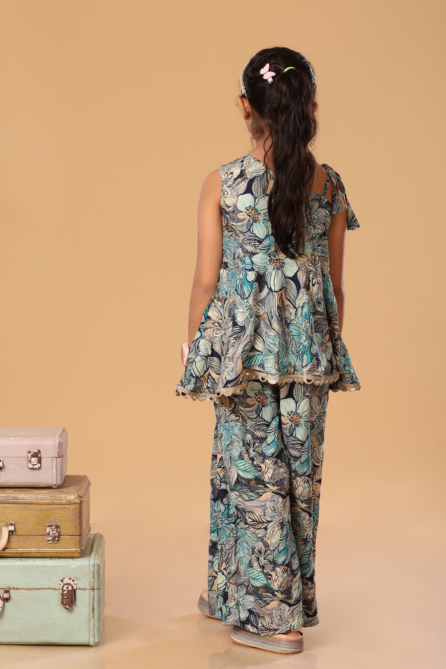 Floral Printed Off Shoulder Set