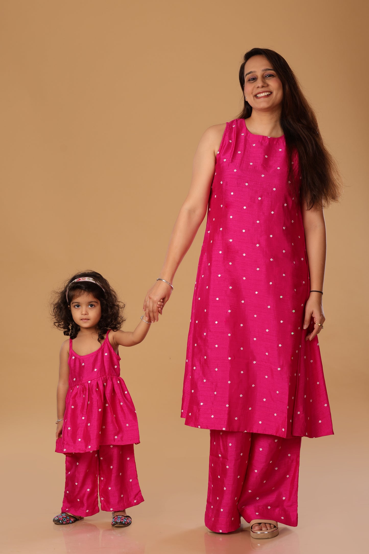 Mother Daughter Duo Set/ Spaghetti Set - Pink