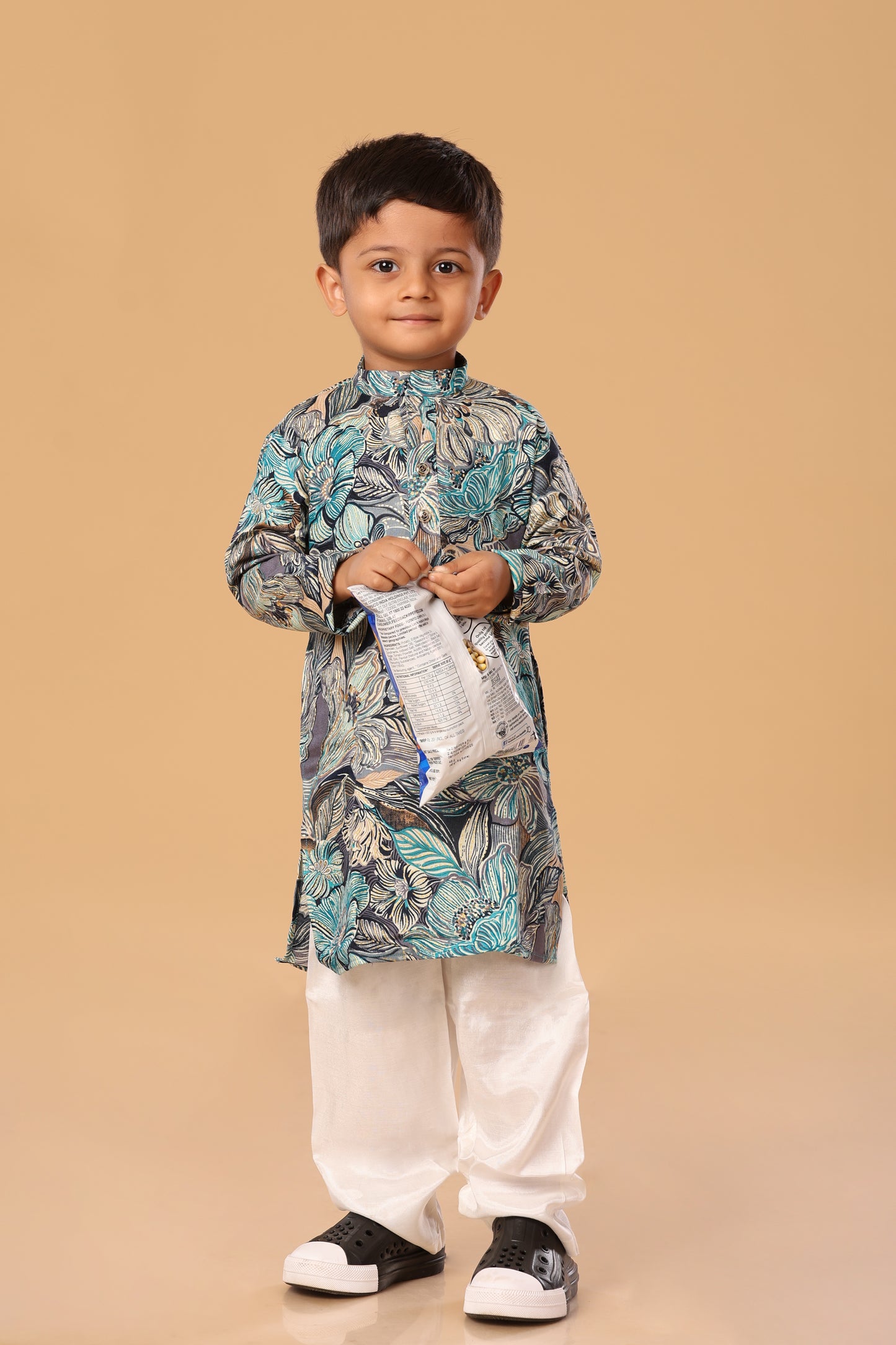 Floral Foil Kurta Set