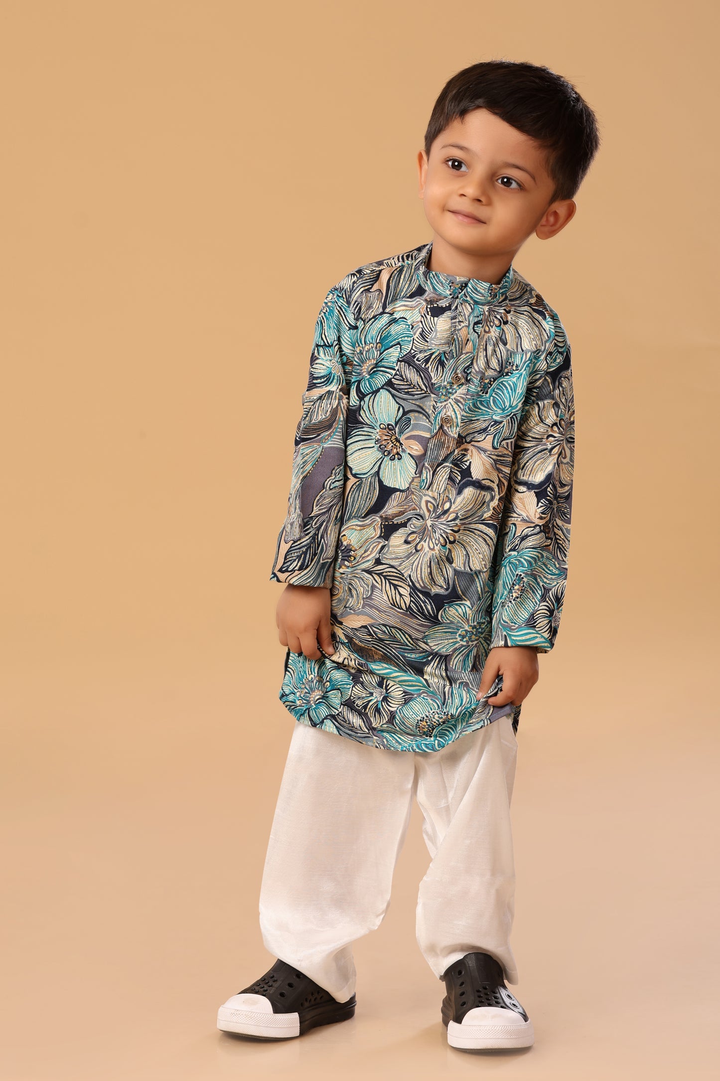 Floral Foil Kurta Set
