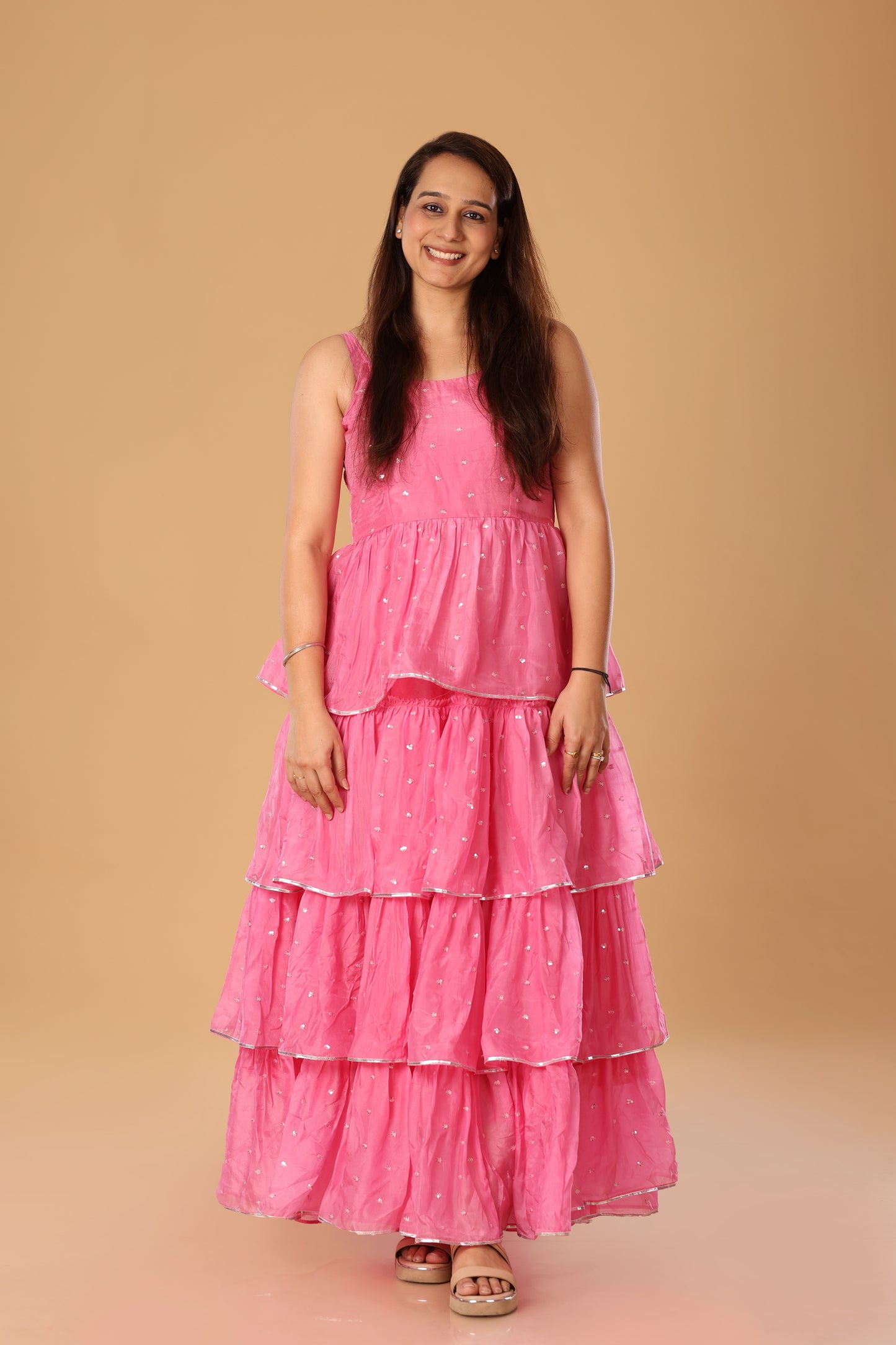 Mother Daughter Flowy Spaghetti Dress - Baby Pink