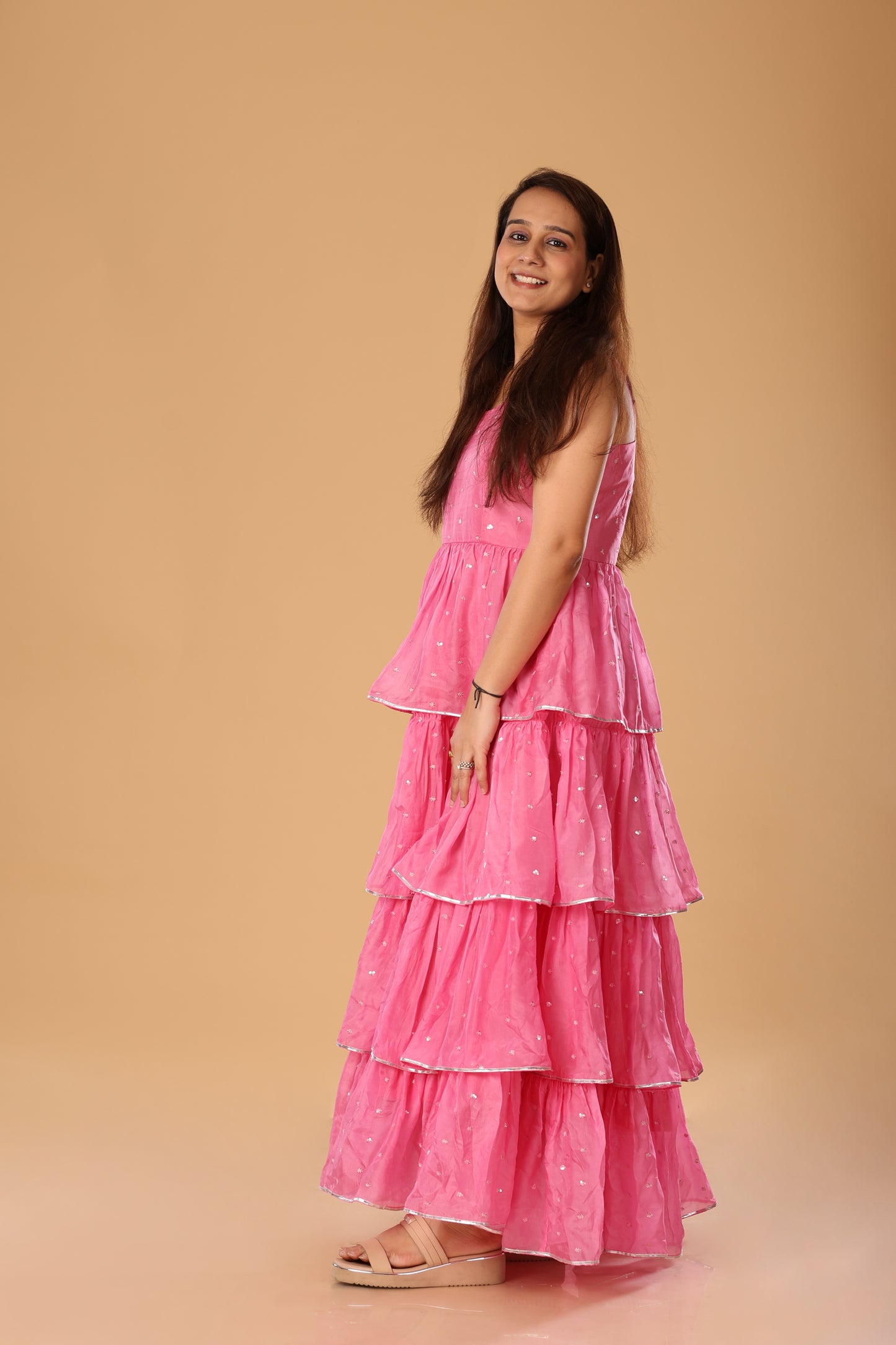 Mother Daughter Flowy Spaghetti Dress - Baby Pink