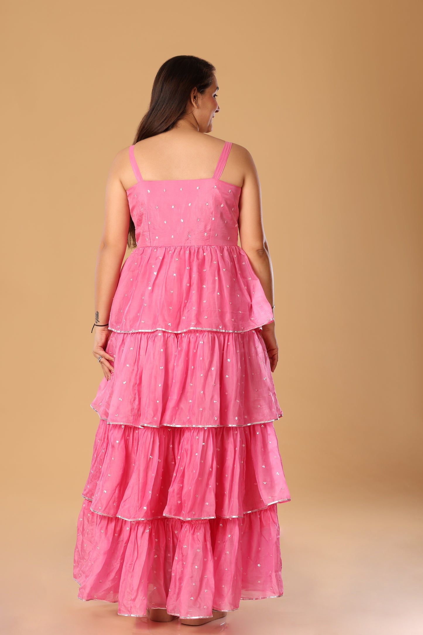 Mother Daughter Flowy Spaghetti Dress - Baby Pink