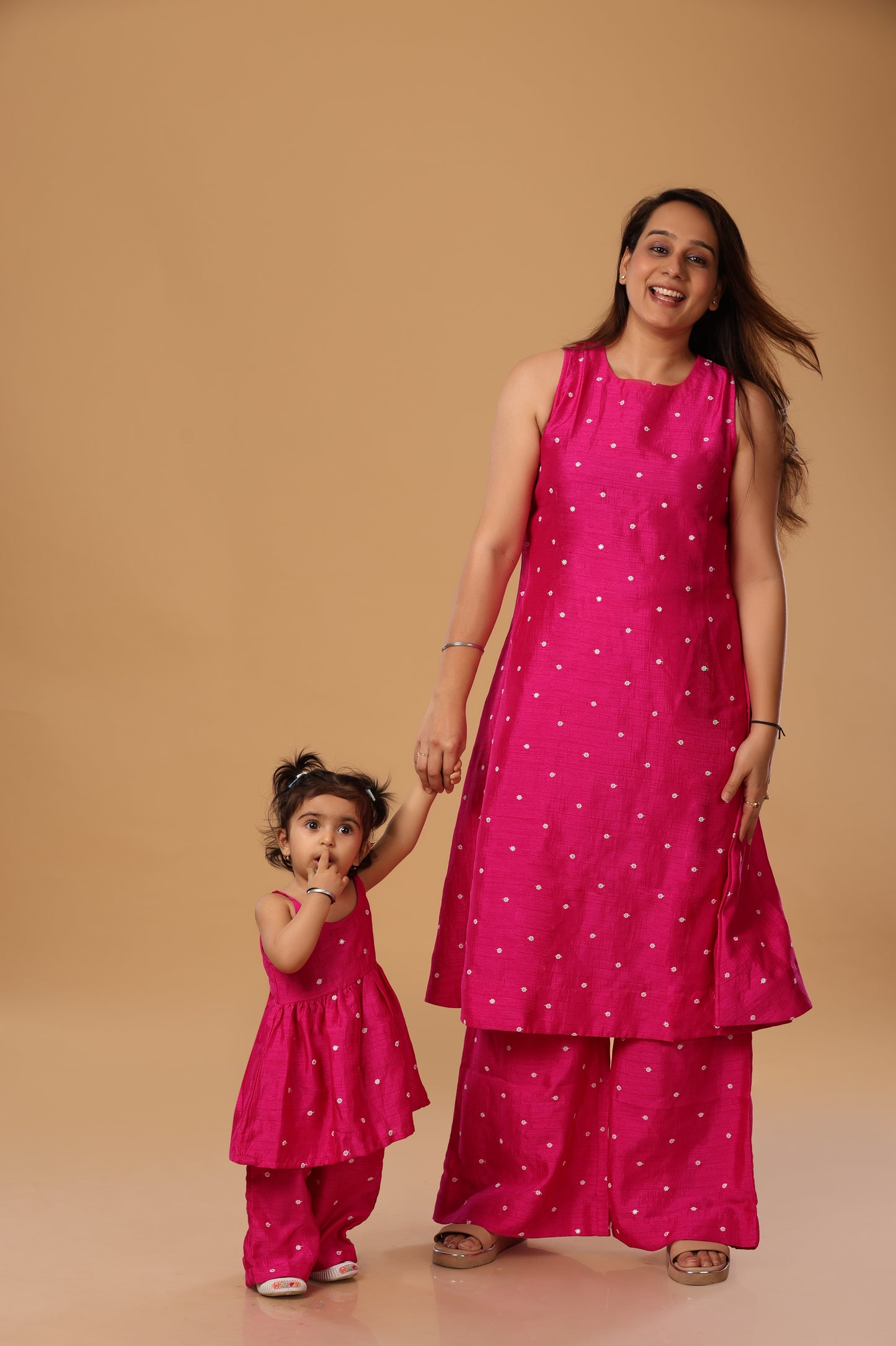 Mother Daughter Duo Set/ Spaghetti Set - Pink