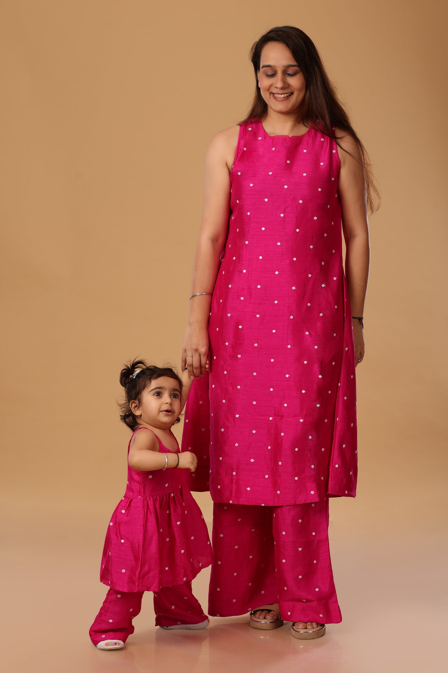 Mother Daughter Duo Set/ Spaghetti Set - Pink