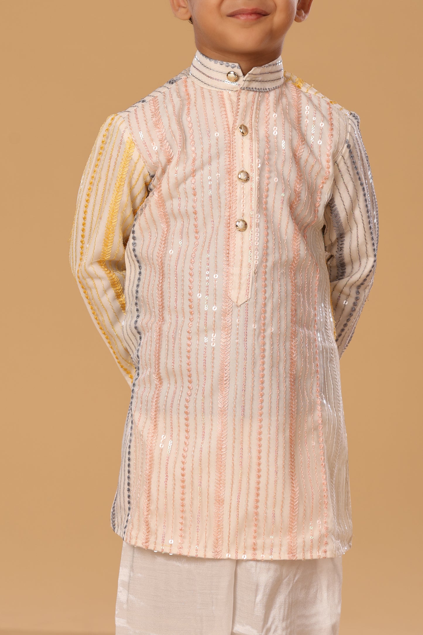 Net Work Kurta Set On Net