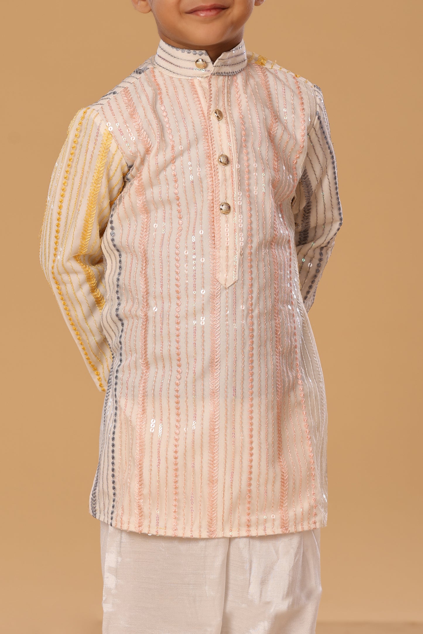 Net Work Kurta Set On Net