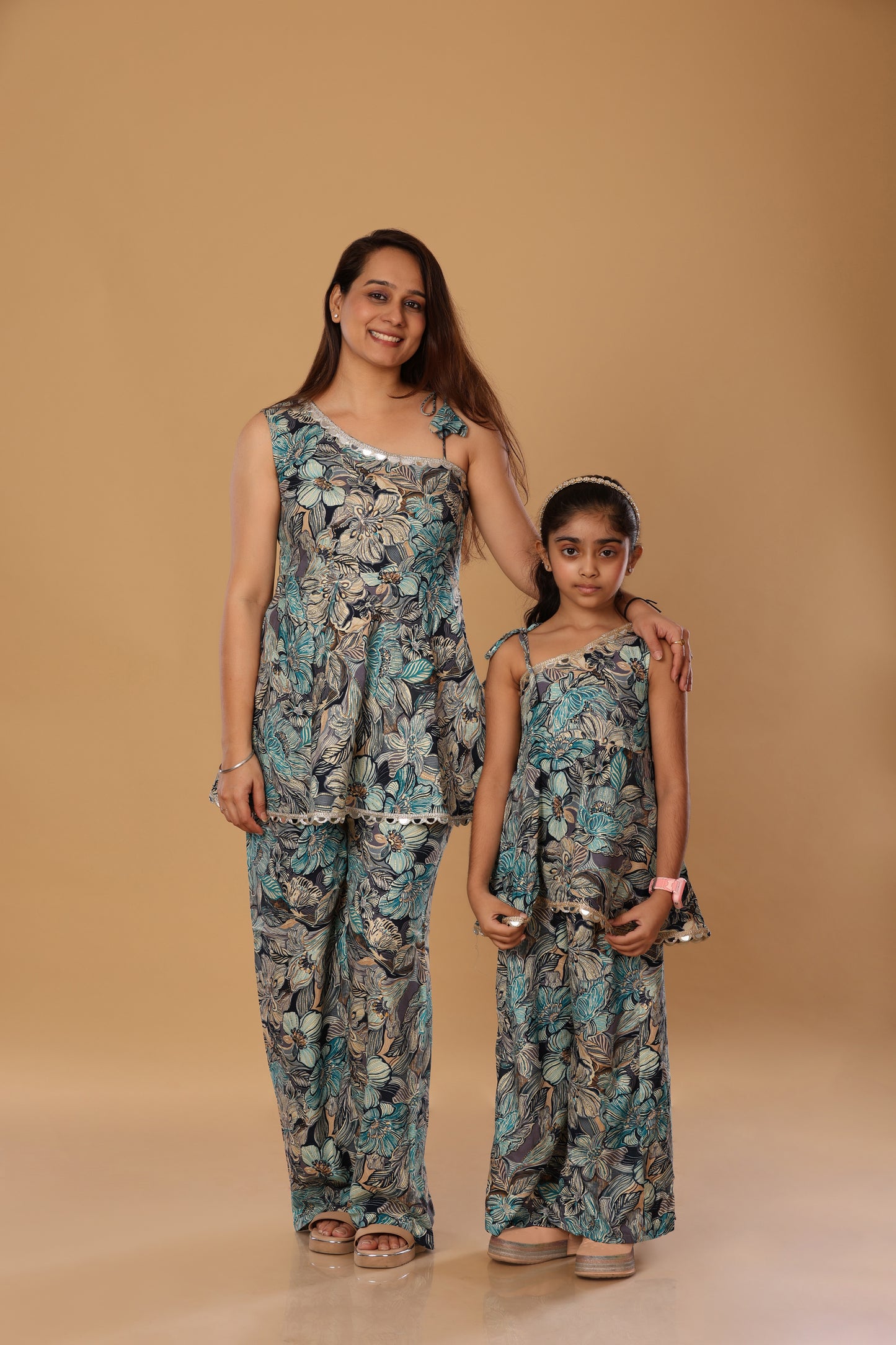 Mother Daughter Duo Set/ Spaghetti Set - Blue