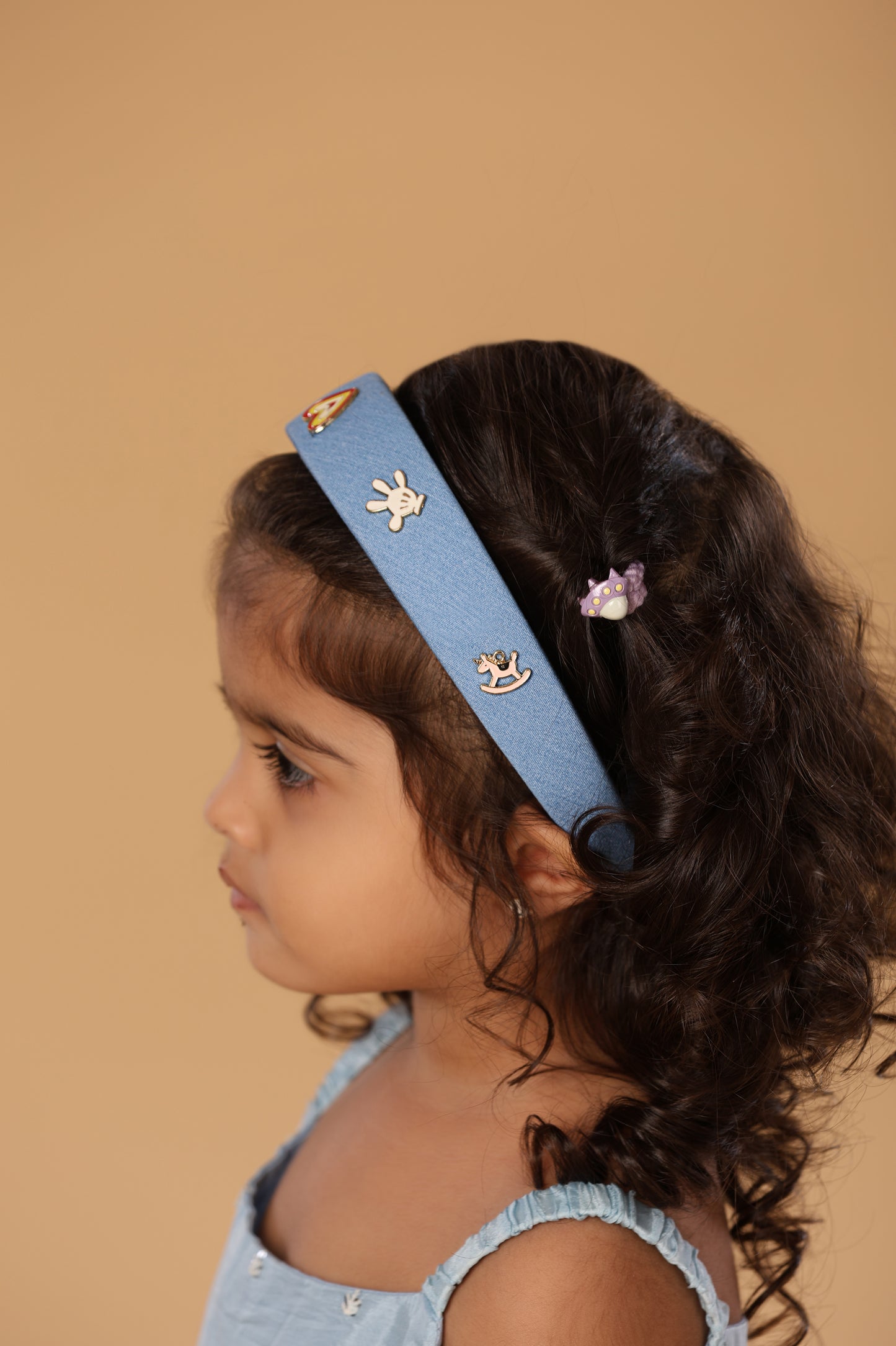 DENIM ALL CHARMS HEADBAND