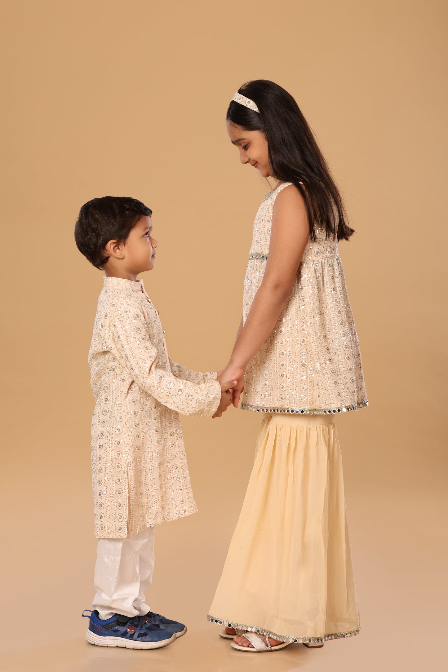 Lucknowni Twinning Kurta - Multicolor
