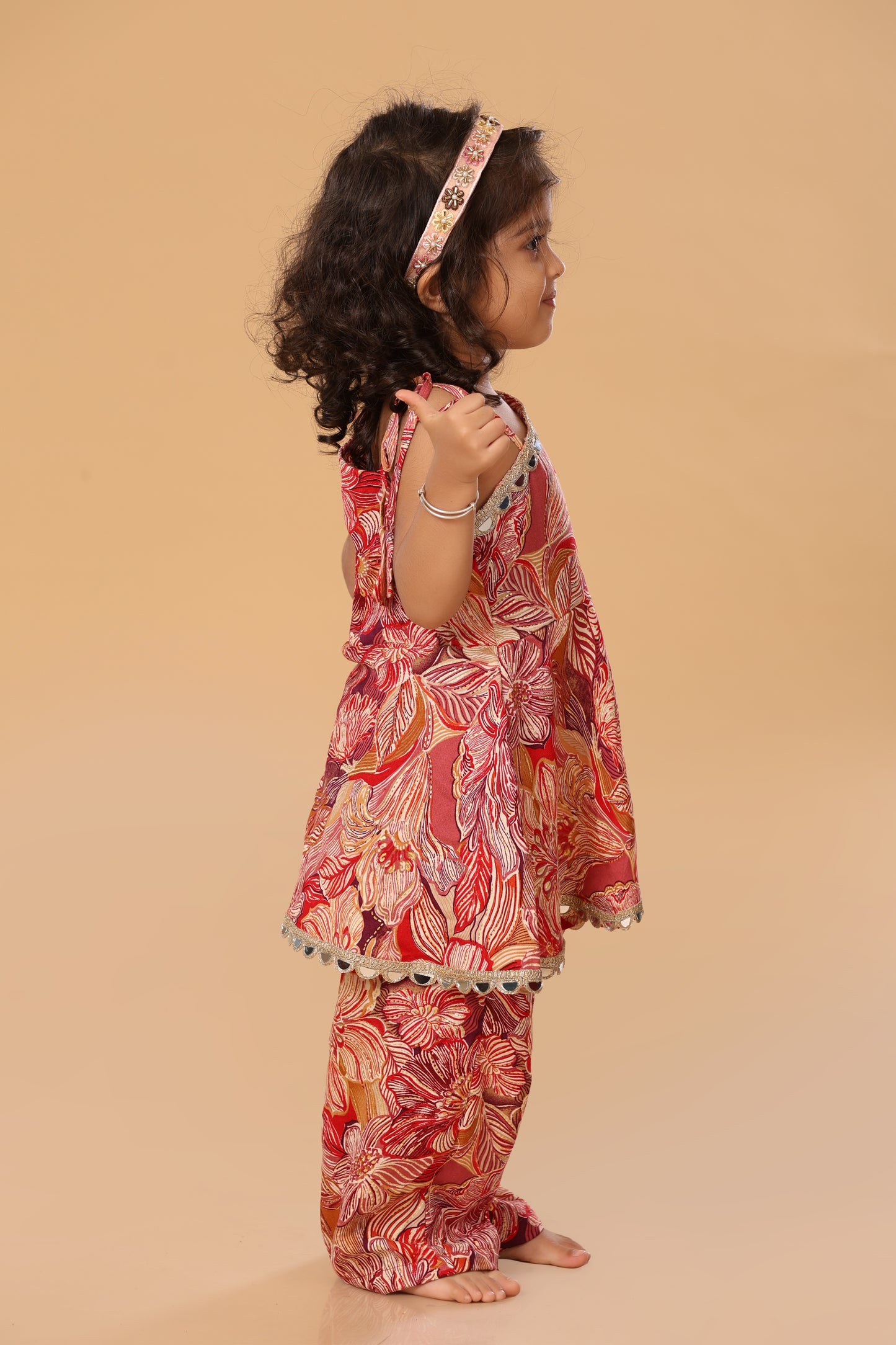 Floral Printed Off Shoulder Set