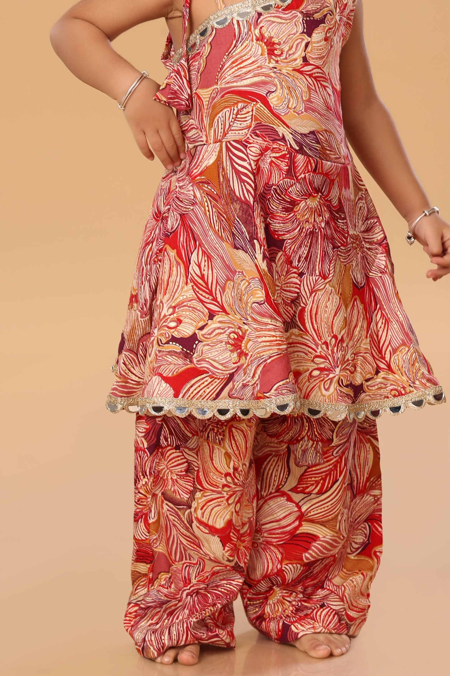 Floral Printed Off Shoulder Set