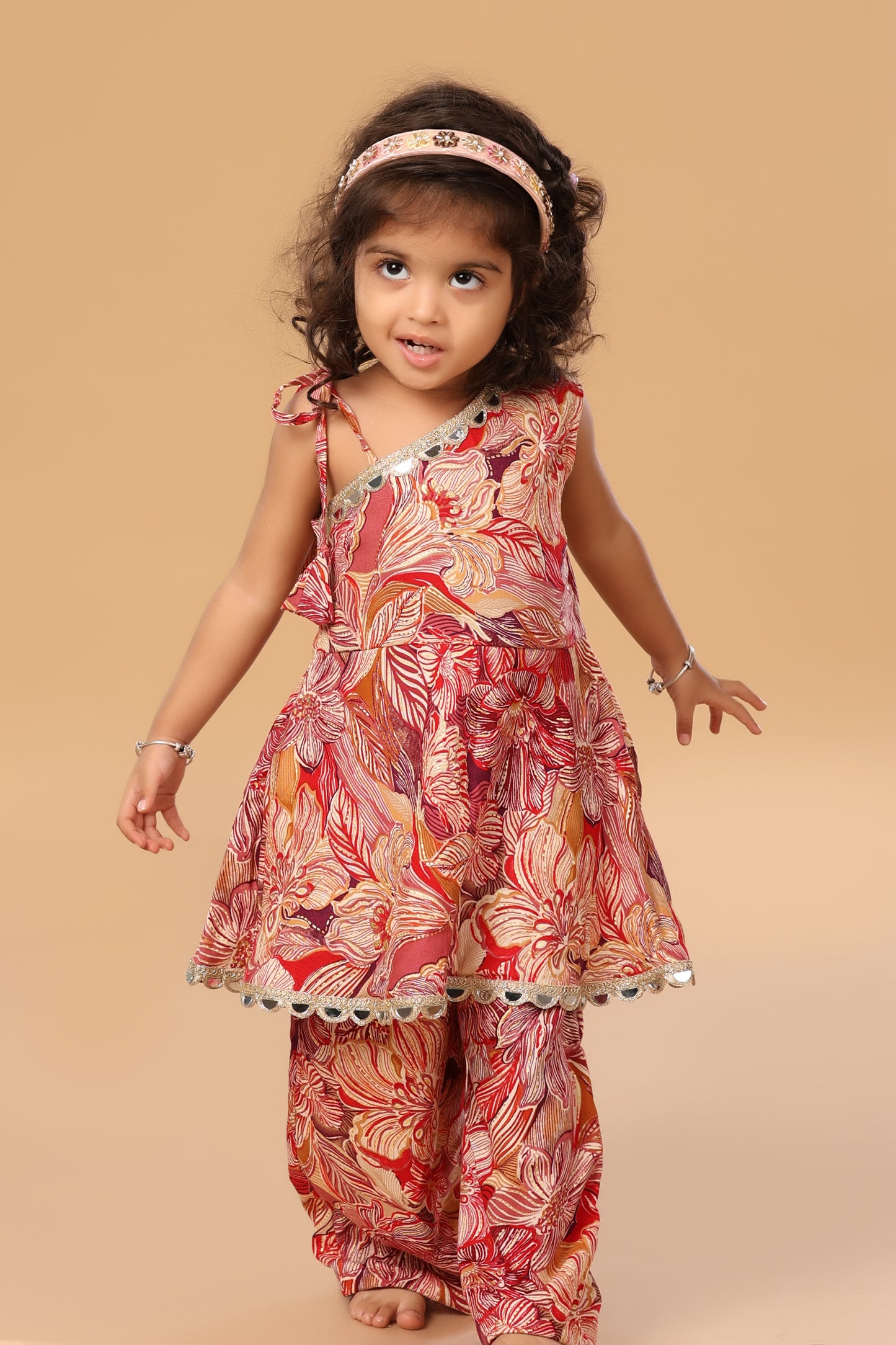 Floral Printed Off Shoulder Set