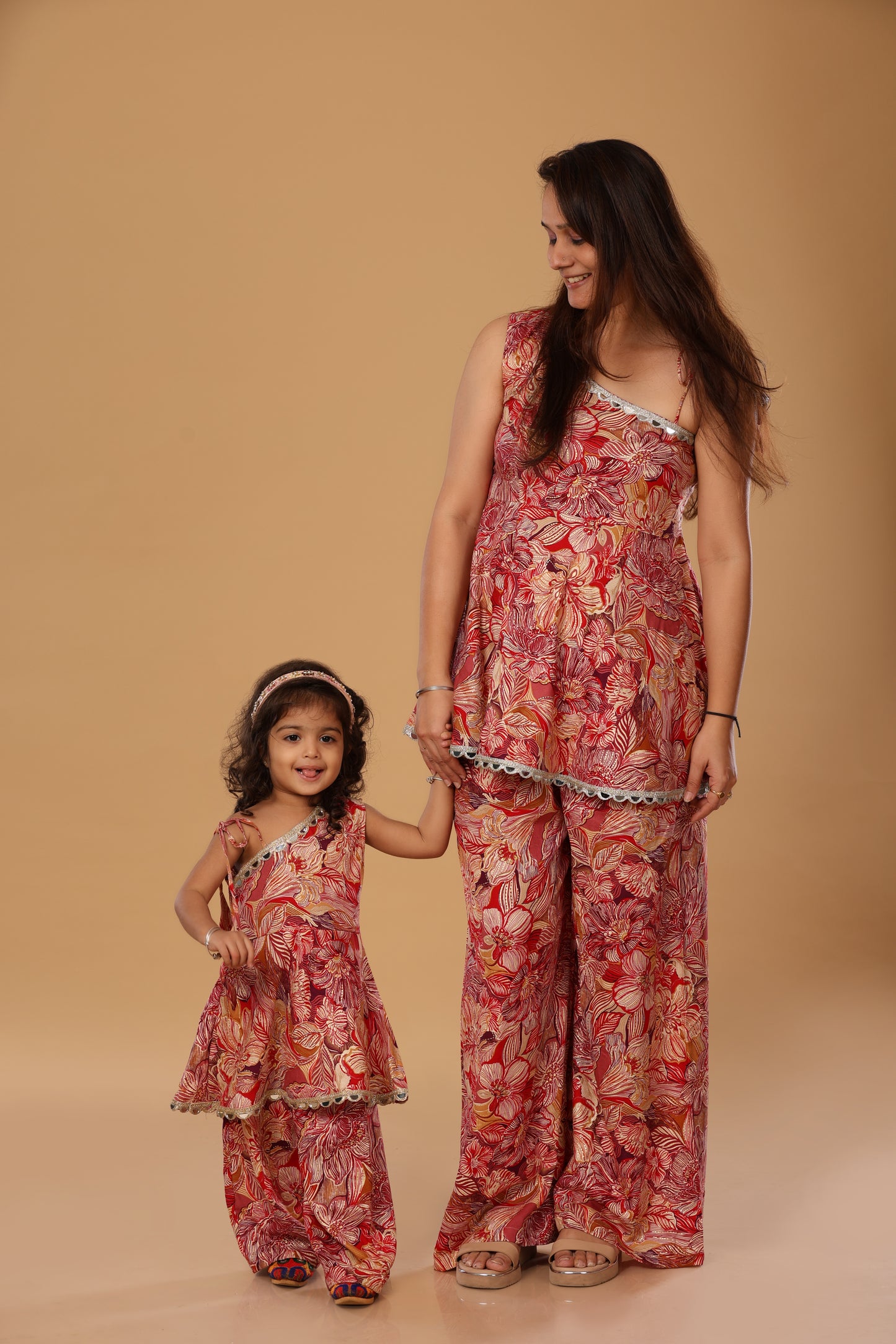 Mother Daughter Duo Set/ Spaghetti Set - Red