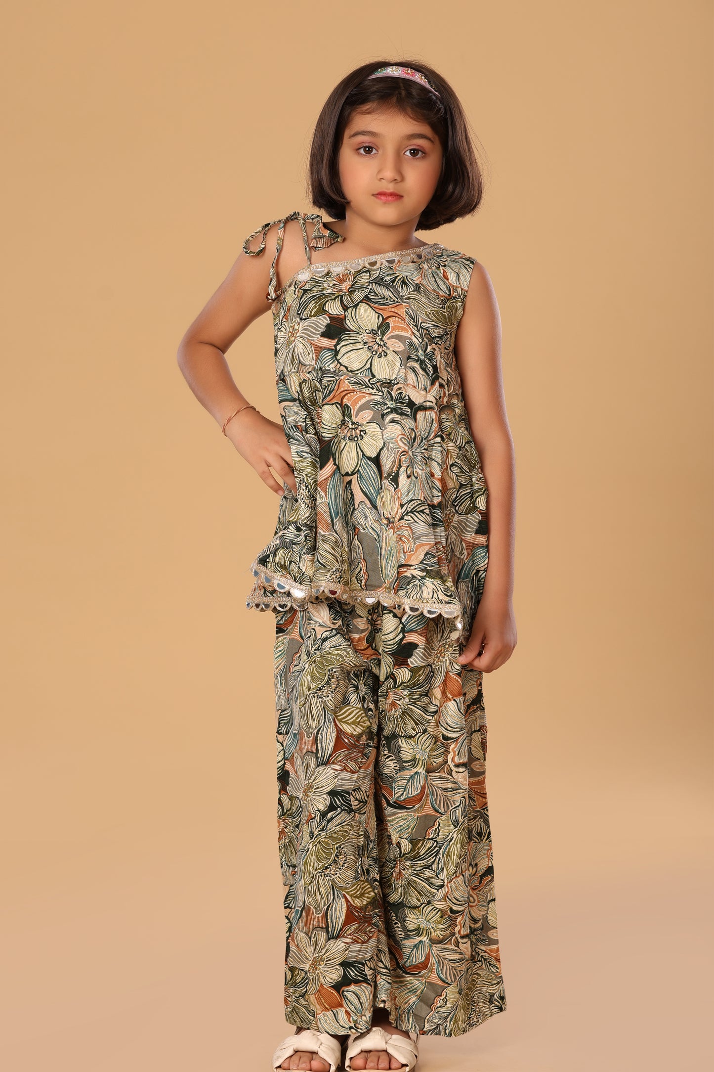 Floral Printed Off Shoulder Set
