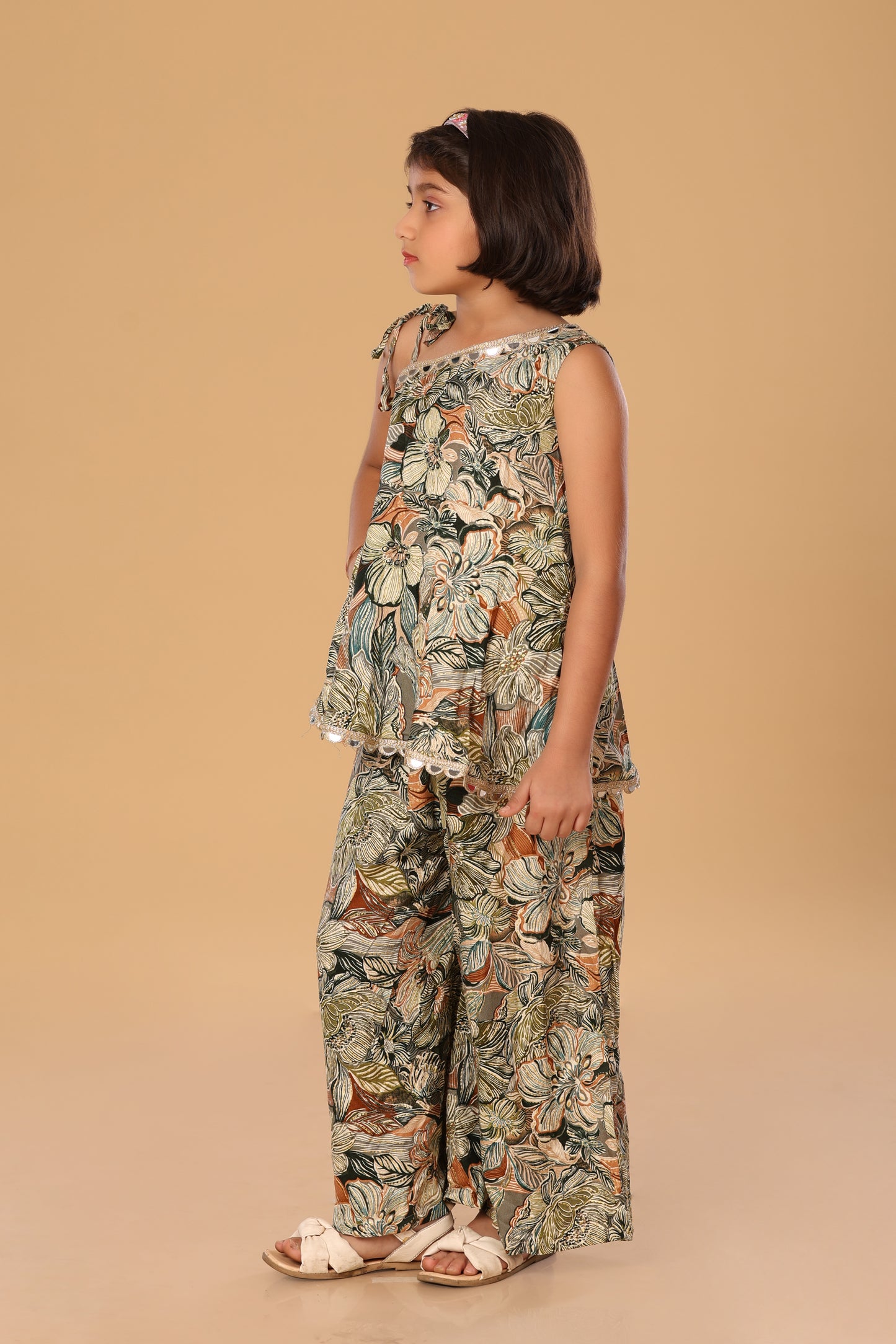 Floral Printed Off Shoulder Set