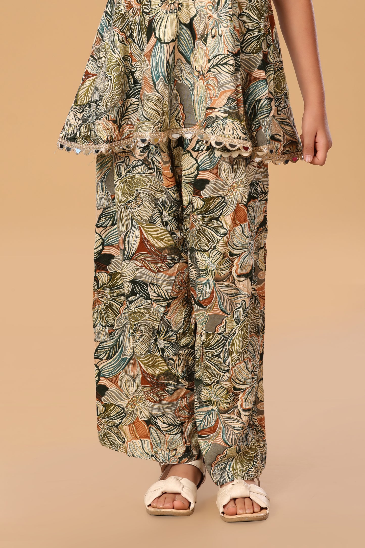 Floral Printed Off Shoulder Set
