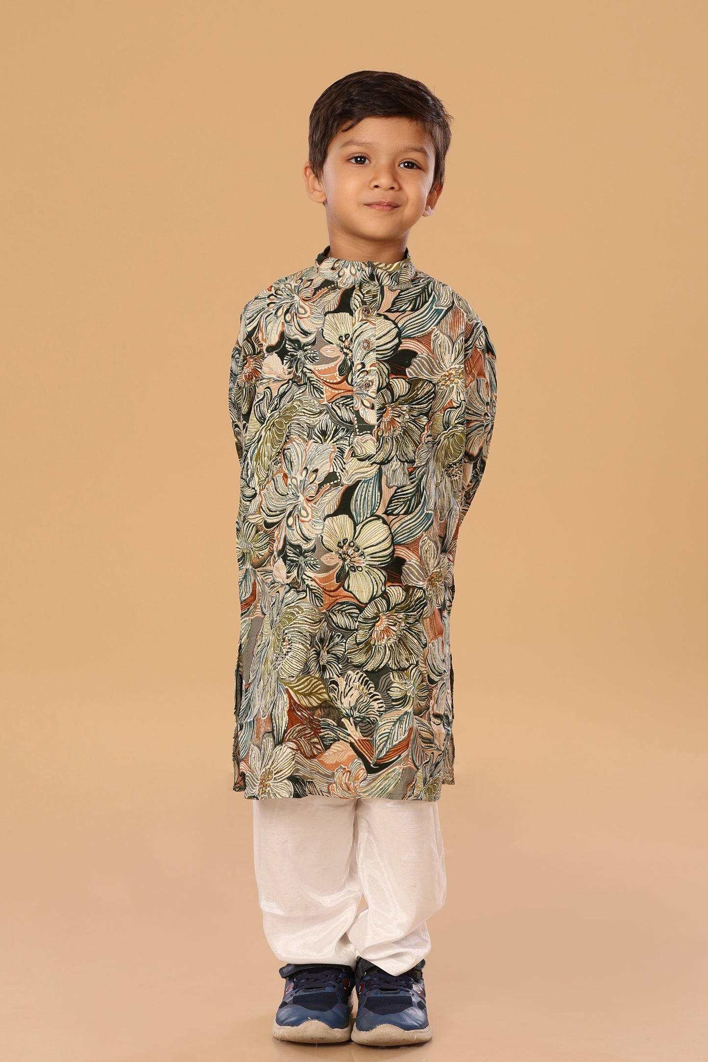 Floral Foil Kurta Set