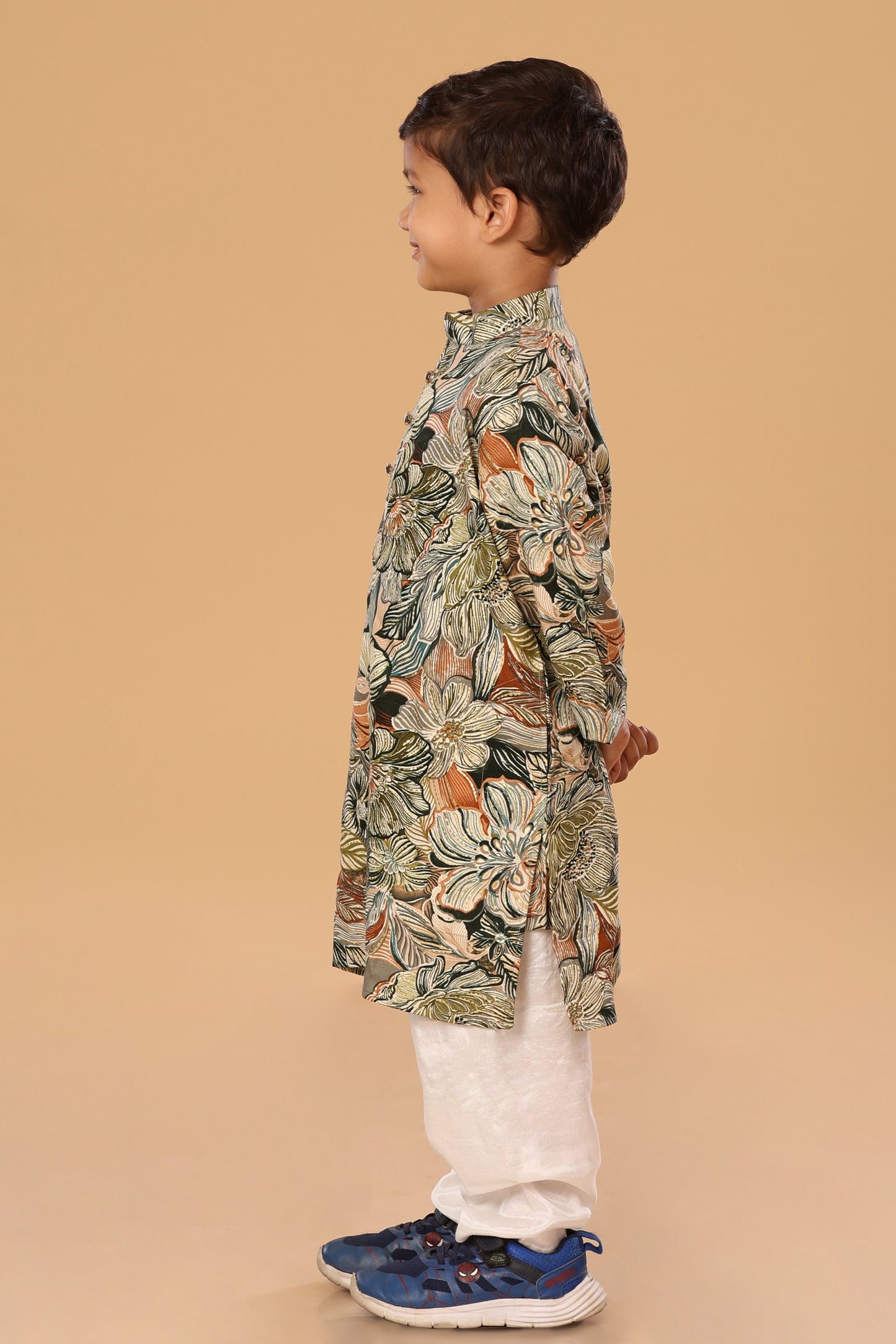 Floral Foil Kurta Set