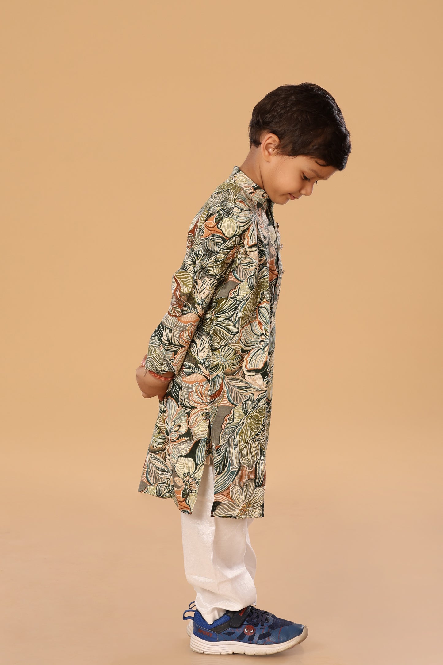 Floral Foil Kurta Set