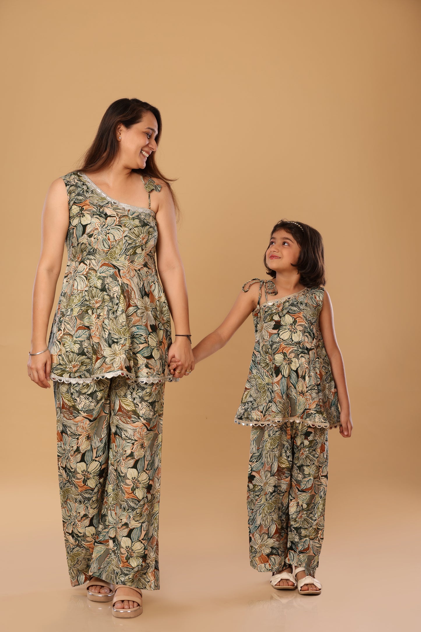 Mother Daughter Duo Set/ Spaghetti Set - Green