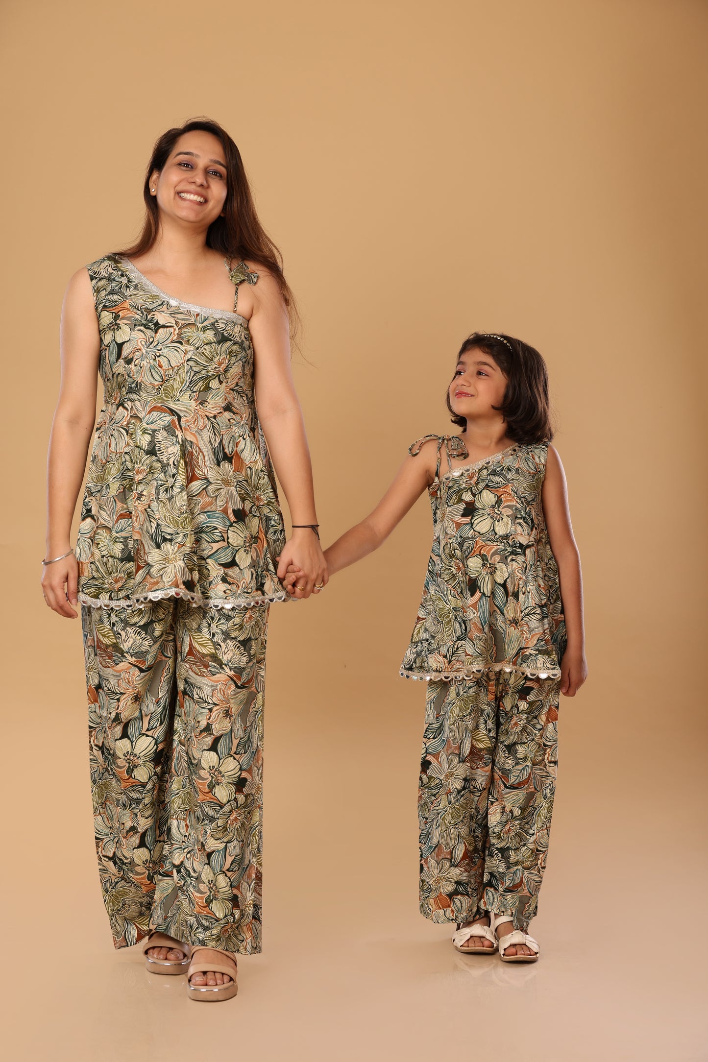 Mother Daughter Duo Set/ Spaghetti Set - Green
