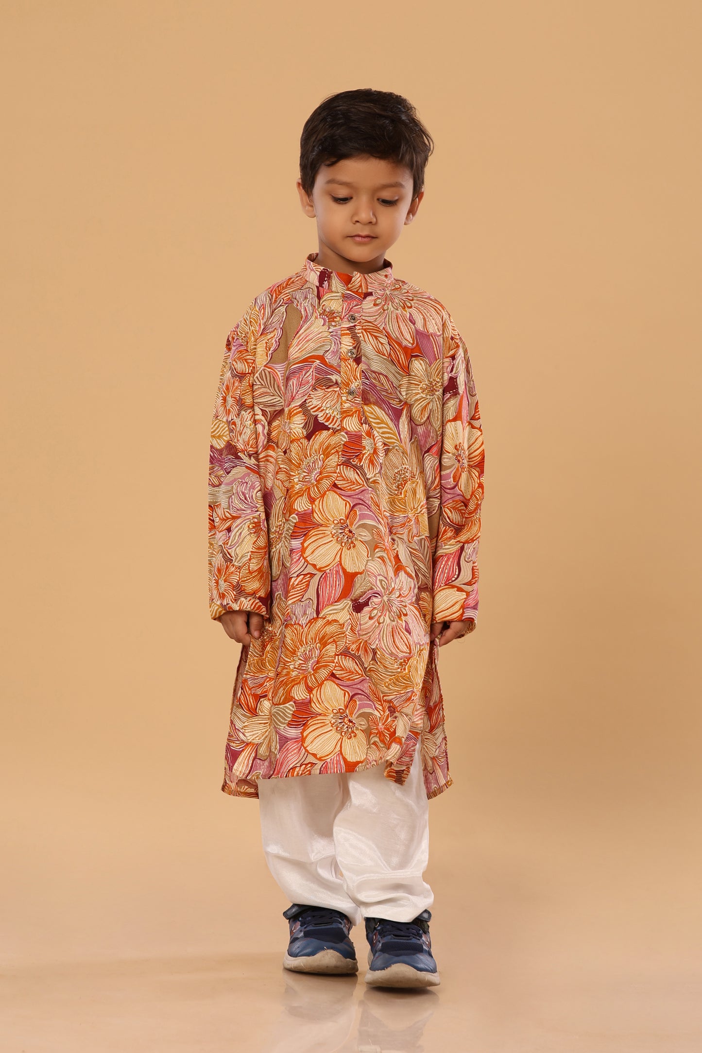 Floral Foil Kurta Set