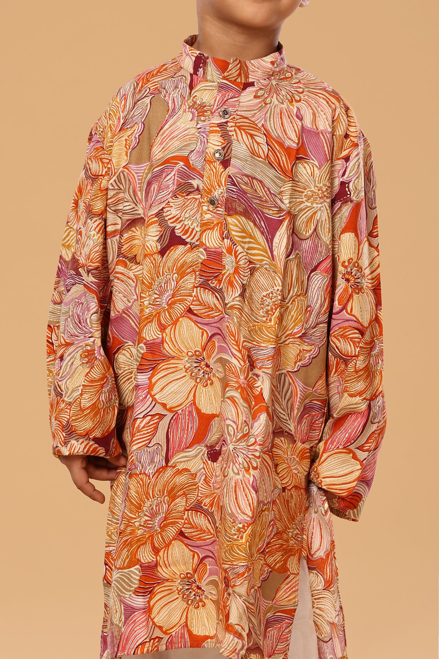 Floral Foil Kurta Set