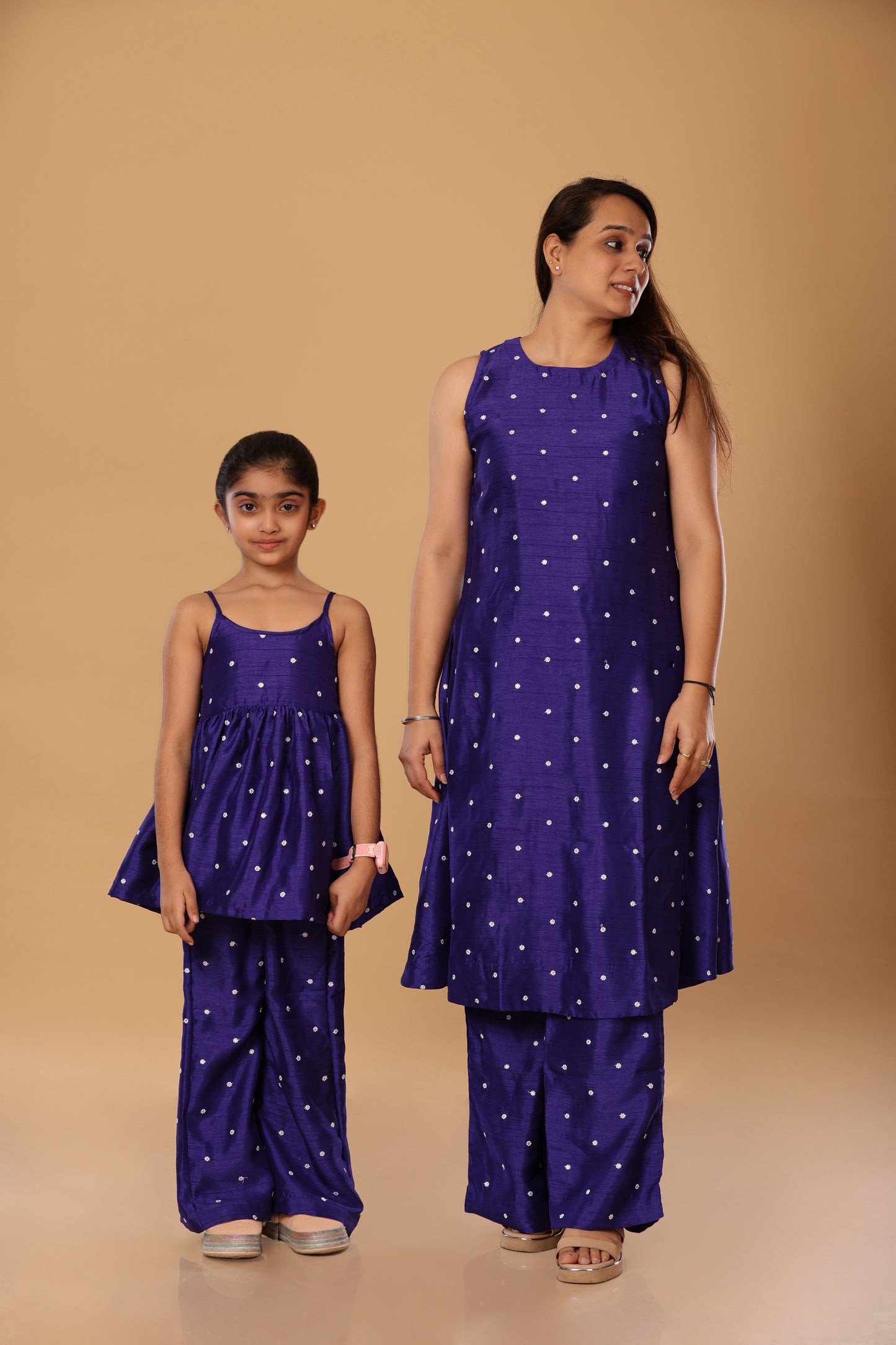 Mother Daughter Duo Set/ Spaghetti Set - Purple