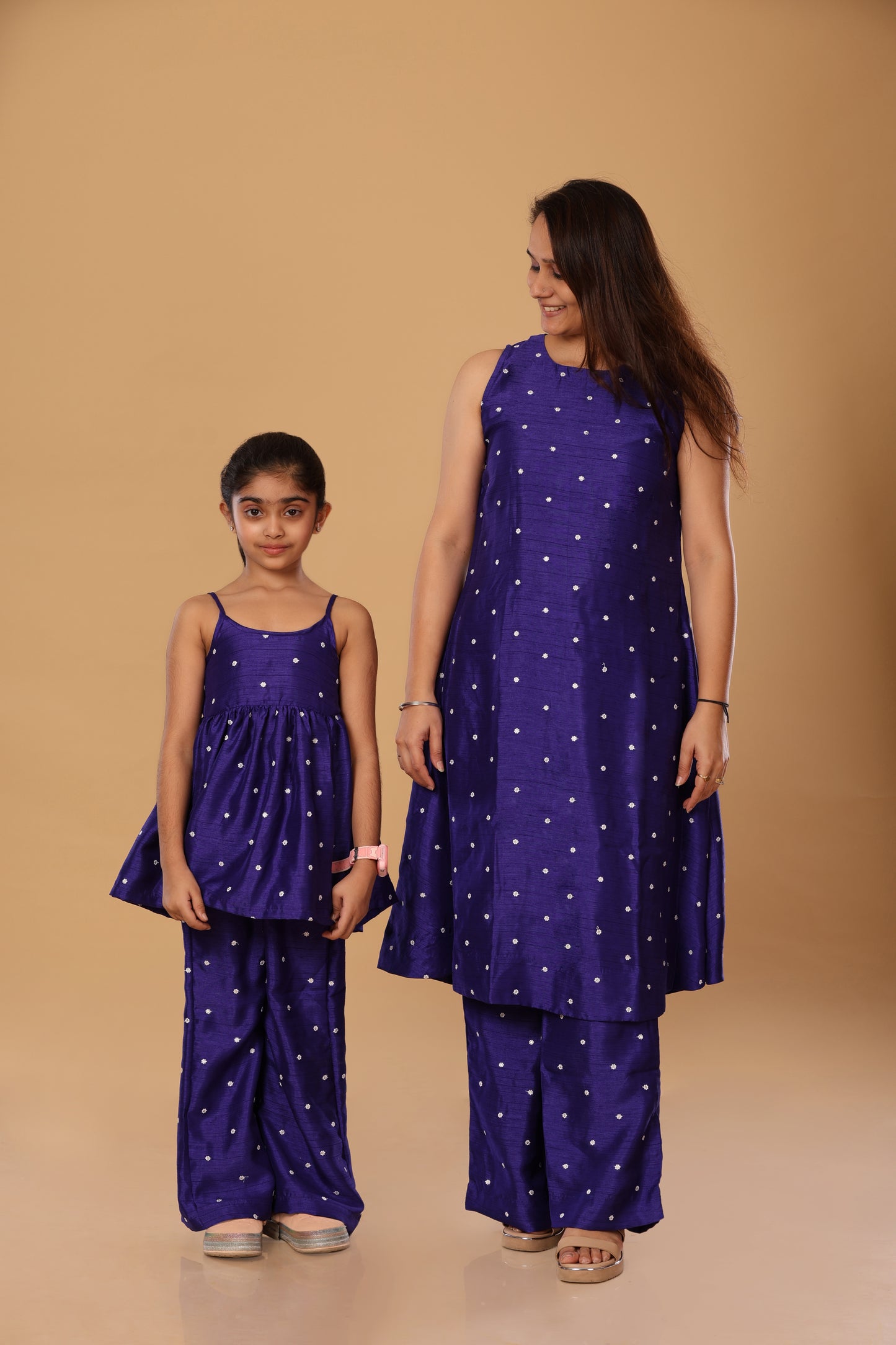 Mother Daughter Duo Set/ Spaghetti Set - Purple