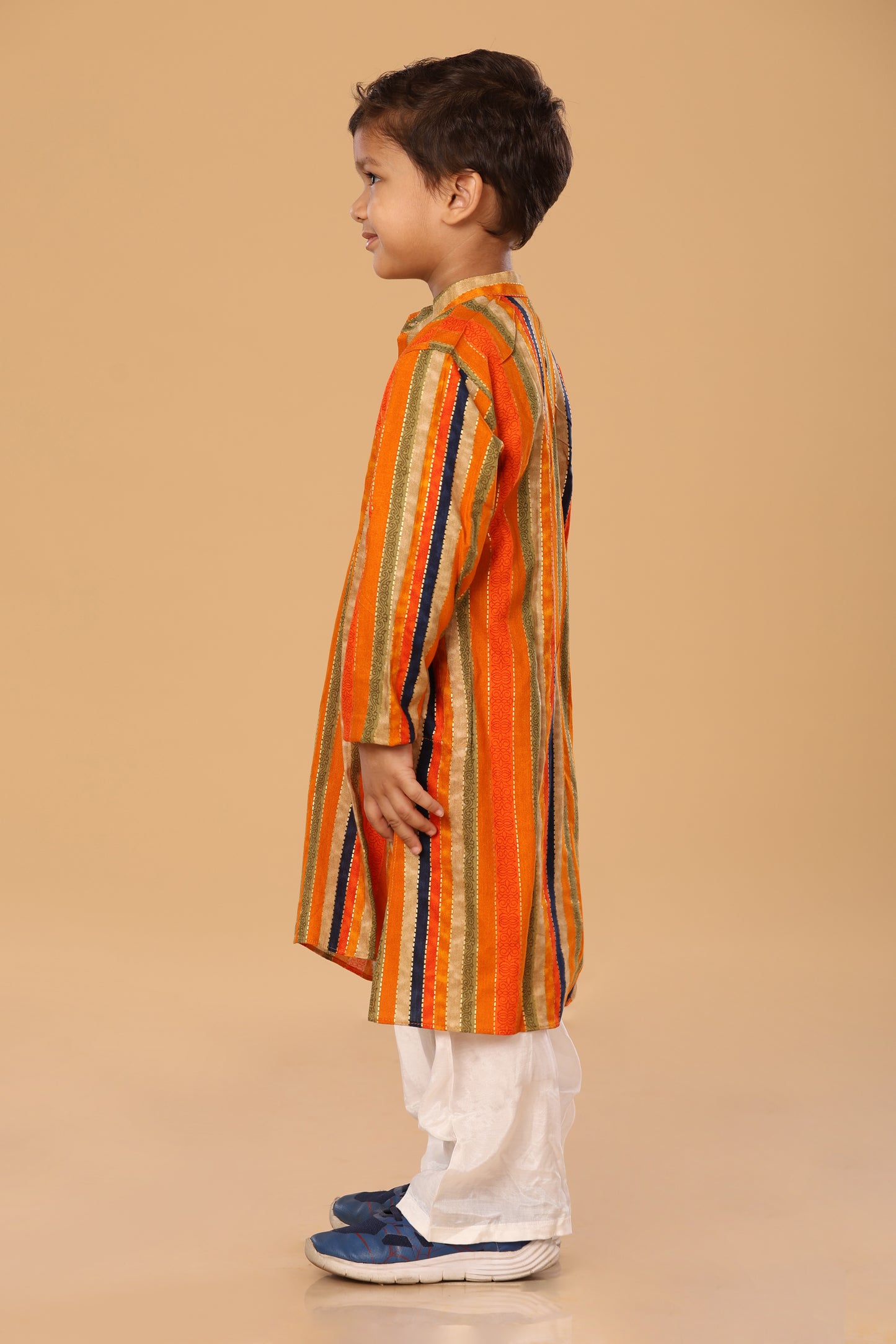 Colourful Straigth Line Foil Kurta Set