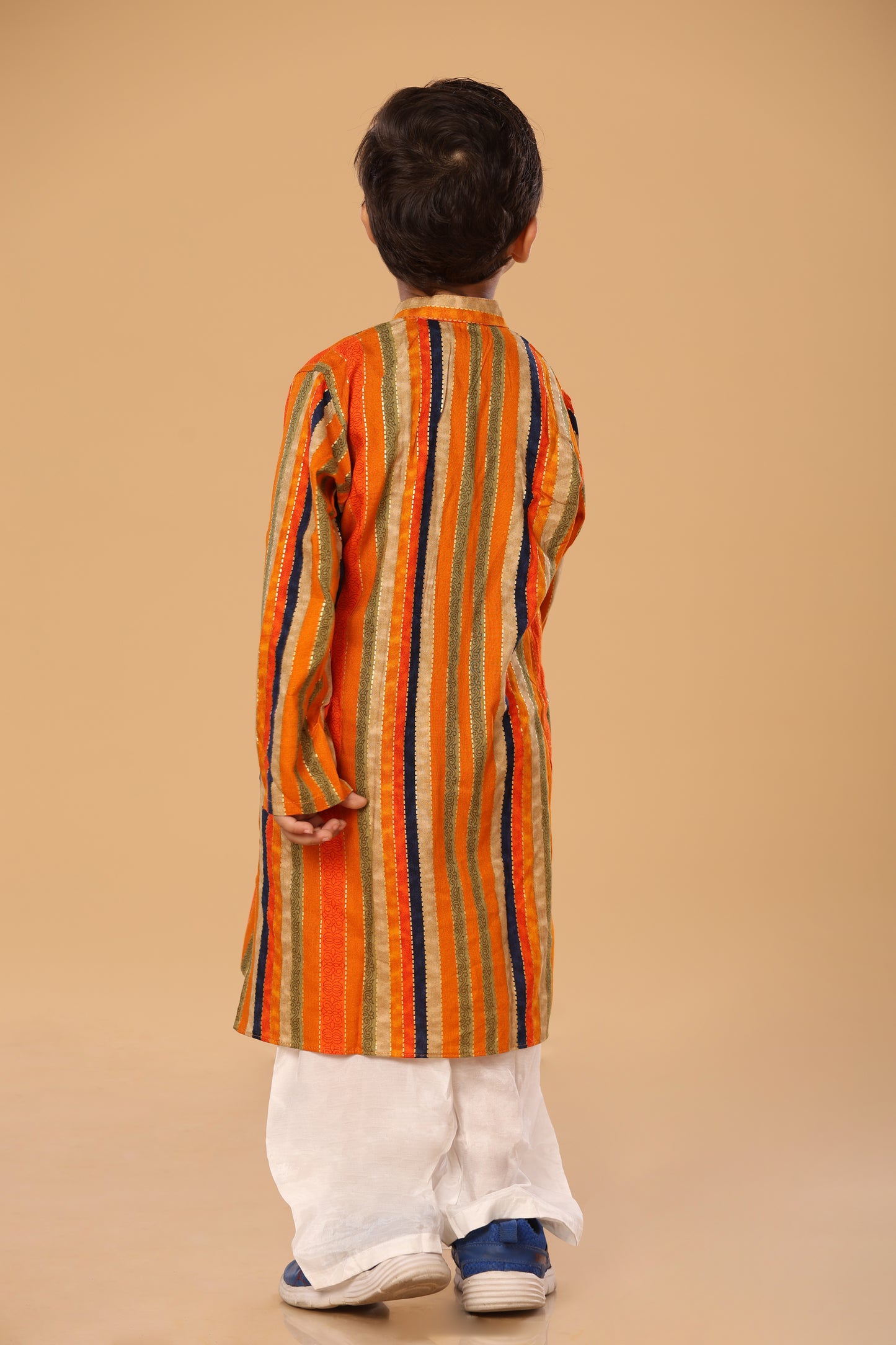 Colourful Straigth Line Foil Kurta Set