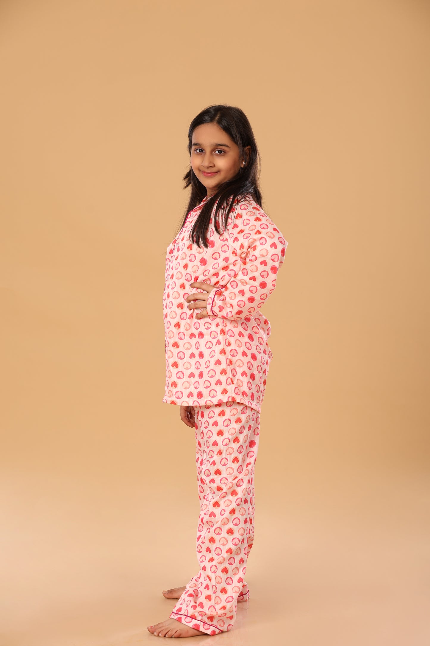 Pink Heartshaped Print Nigthwear