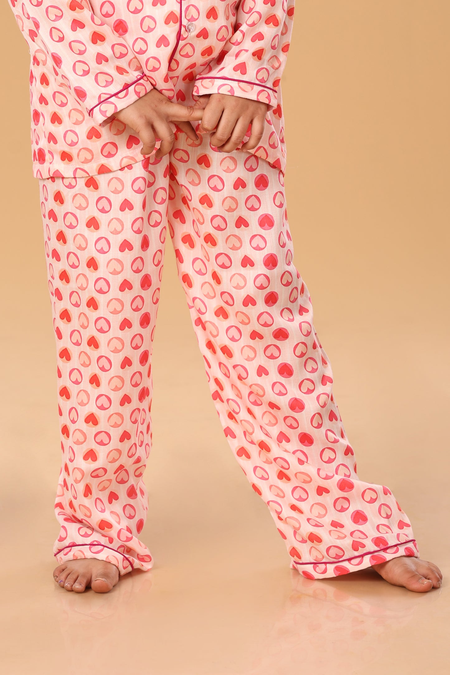 Pink Heartshaped Print Nigthwear