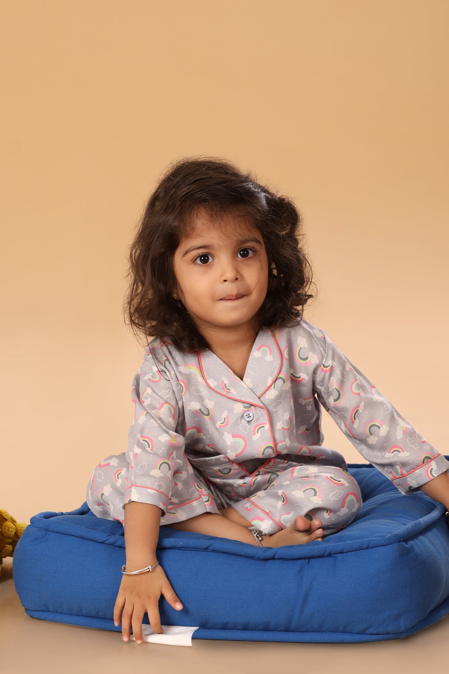 Grey Rainbow Print Night wear