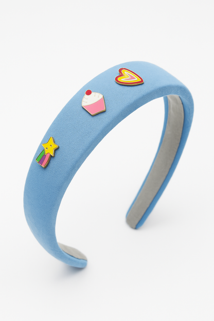 DENIM ALL CHARMS HEADBAND