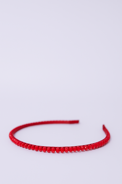 RED BEADS HEADBAND