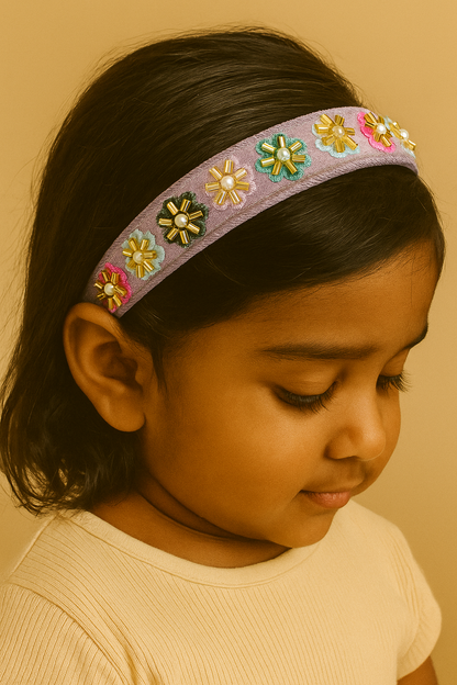 LILAC FLOWER HANDWORK HEADBAND