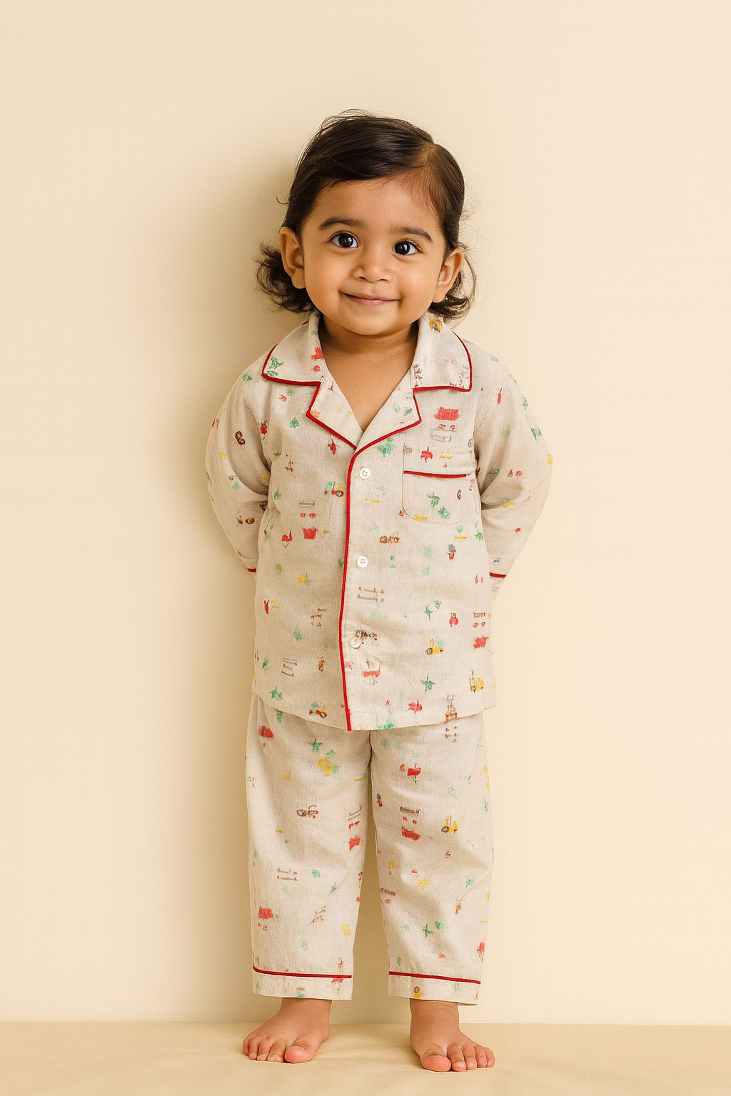 Off White Little Farm Print Nigthwear