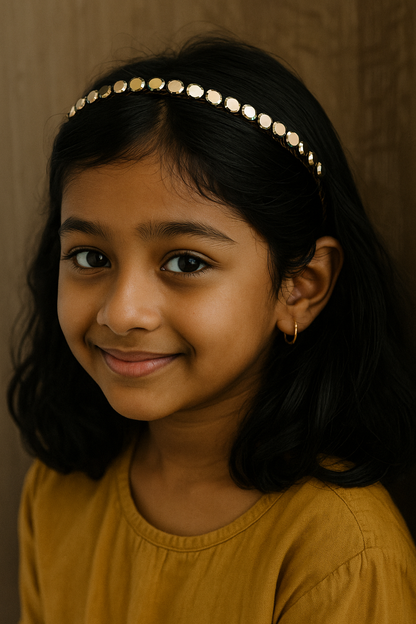 GOLDEN BEADS EMBELLISHED HEADBAND
