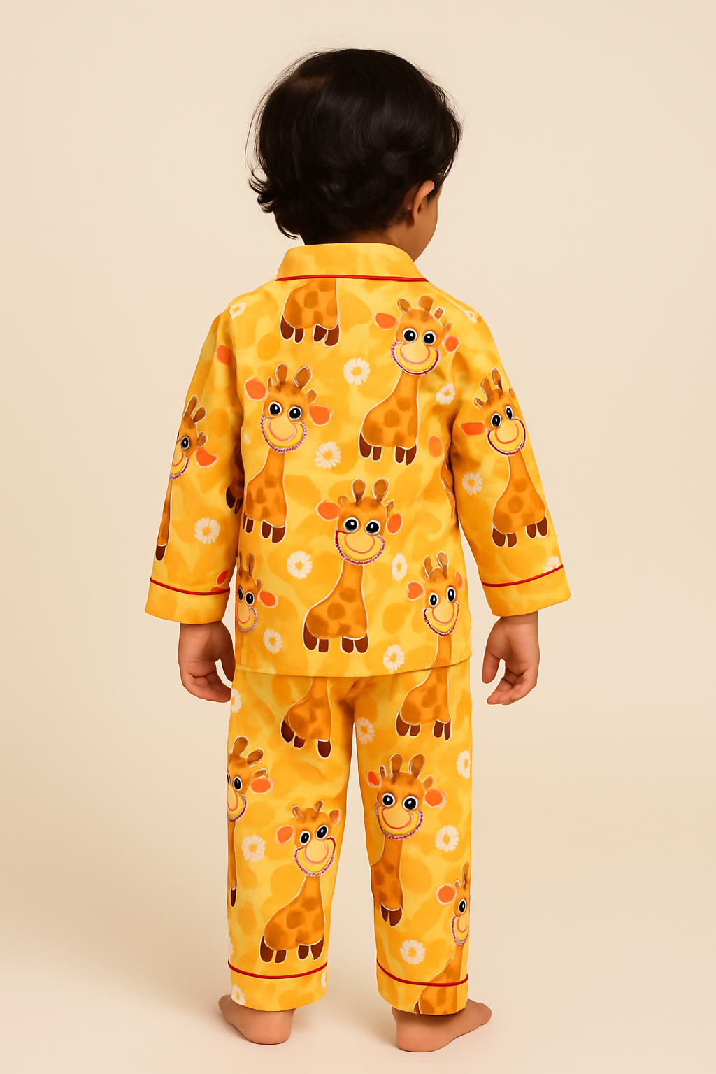 Yellow Giraffe Print Nigthwear