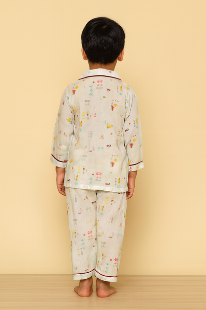 Off White Little Farm Print Nigthwear