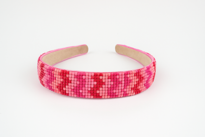 ZIG ZAG RED EMBELLISHED HEADBAND