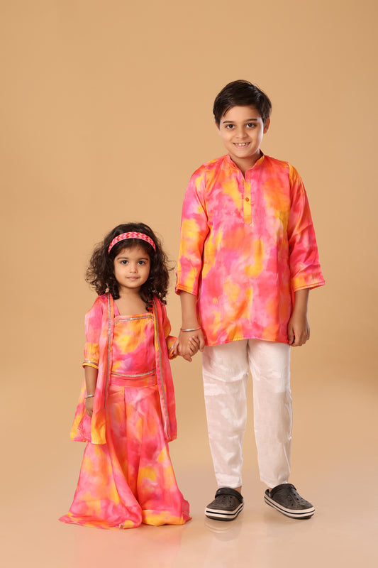 Tie N Dye Twinning Set - Girl - Multicolor