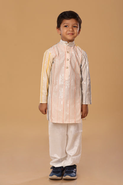 Net Work Kurta Set On Net