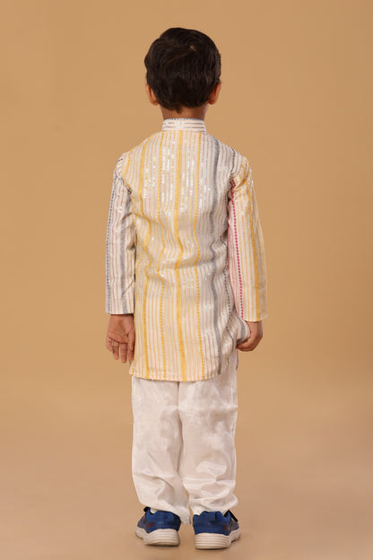 Net Work Kurta Set On Net
