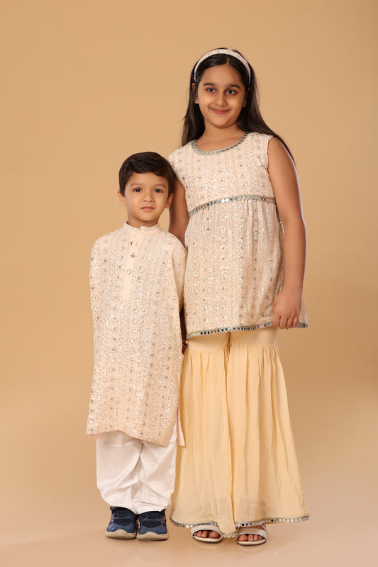 Lucknowni Twinning Kurta - Boy - Multicolor