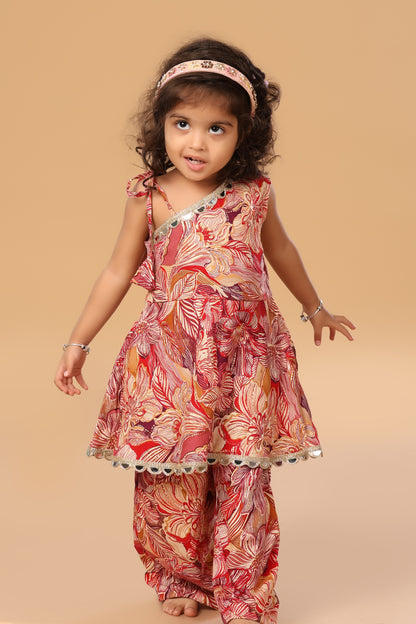 Floral Printed Off Shoulder Set