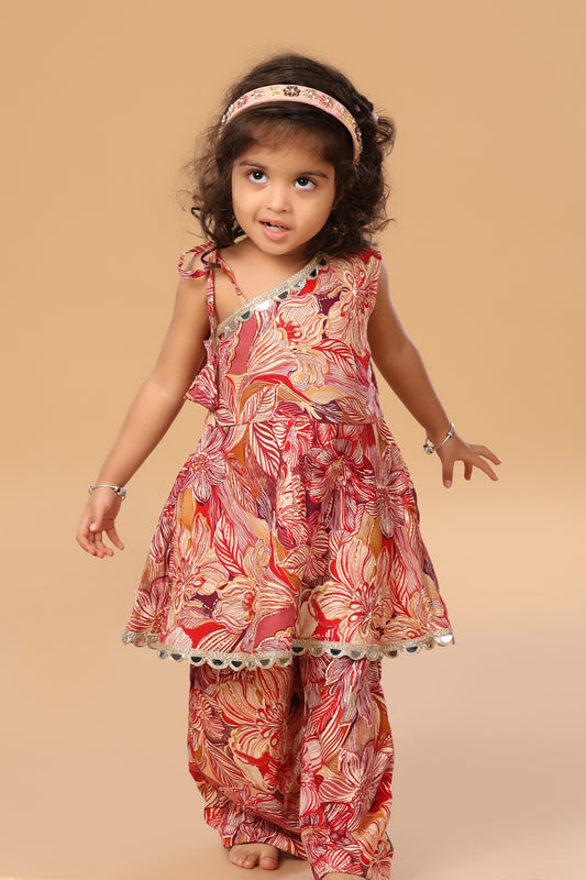 Floral Printed Off Shoulder Set